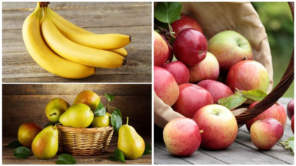 ثمار جيدة للنقرس - الموز والكمثرى والتفاح